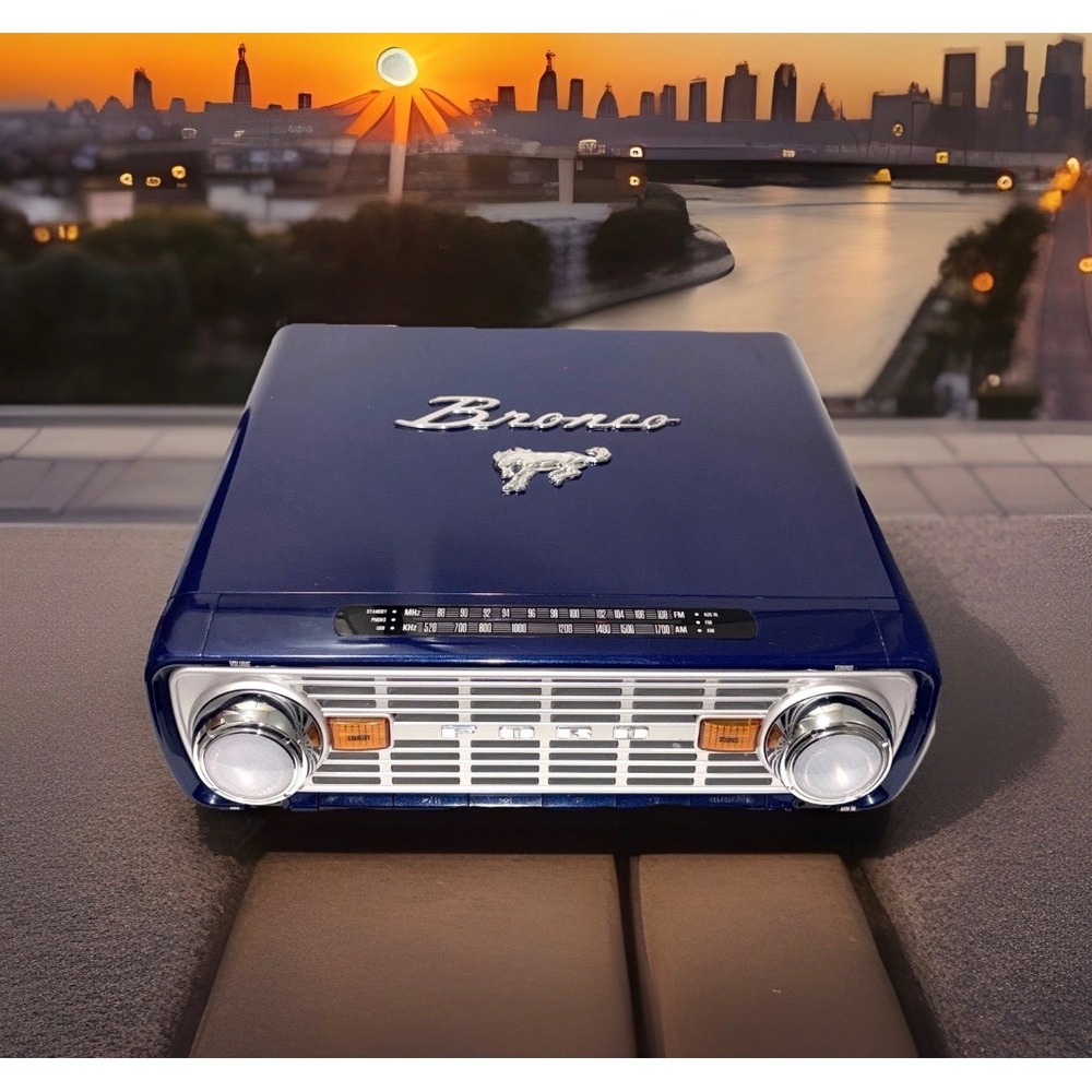 RARE!! ION Bronco LP 4-in-1 Retro Ford Bronco Turntable AM FM Radio USB Blue